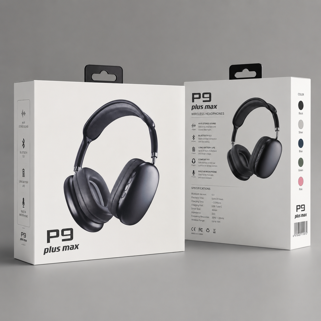 P9 plus max headset bluetooth headset cross-border headset bass game big headset
