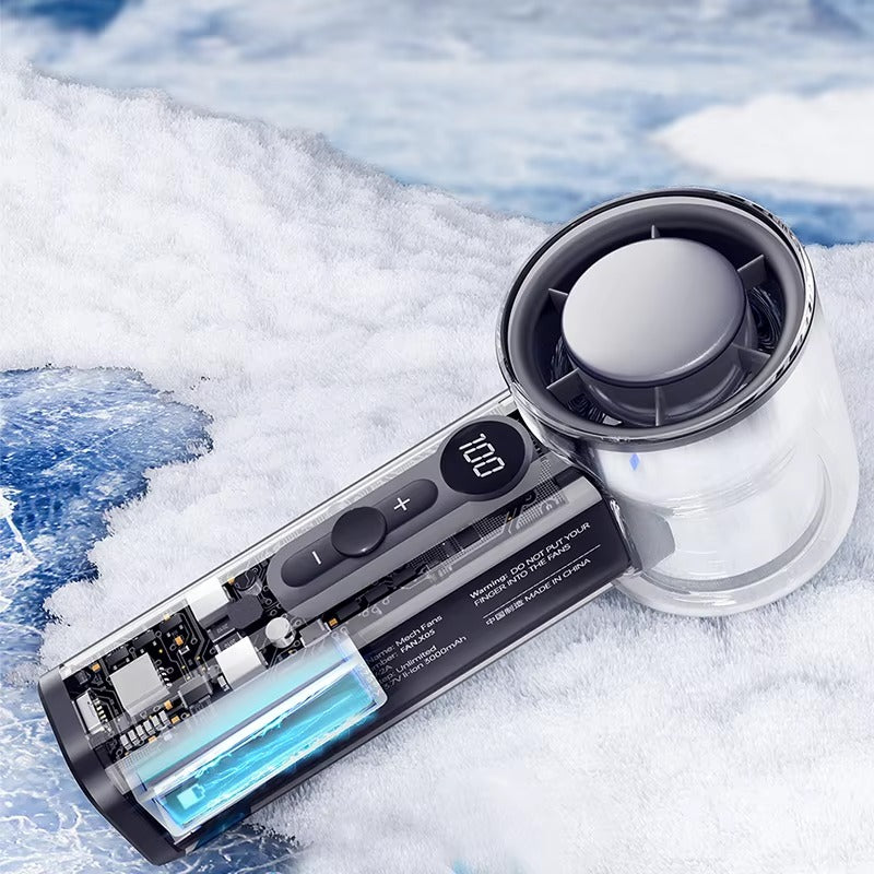 High Speed Cooling Fan X05 - Portable Rechargeable Turbo Fan - Powerful Airflow Handheld Fan