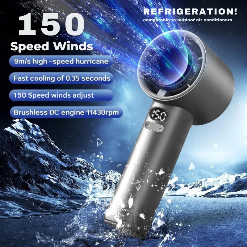 Ultra Powerful 199 Speed Handheld Fan – Fast Cooling Mini Portable Fan