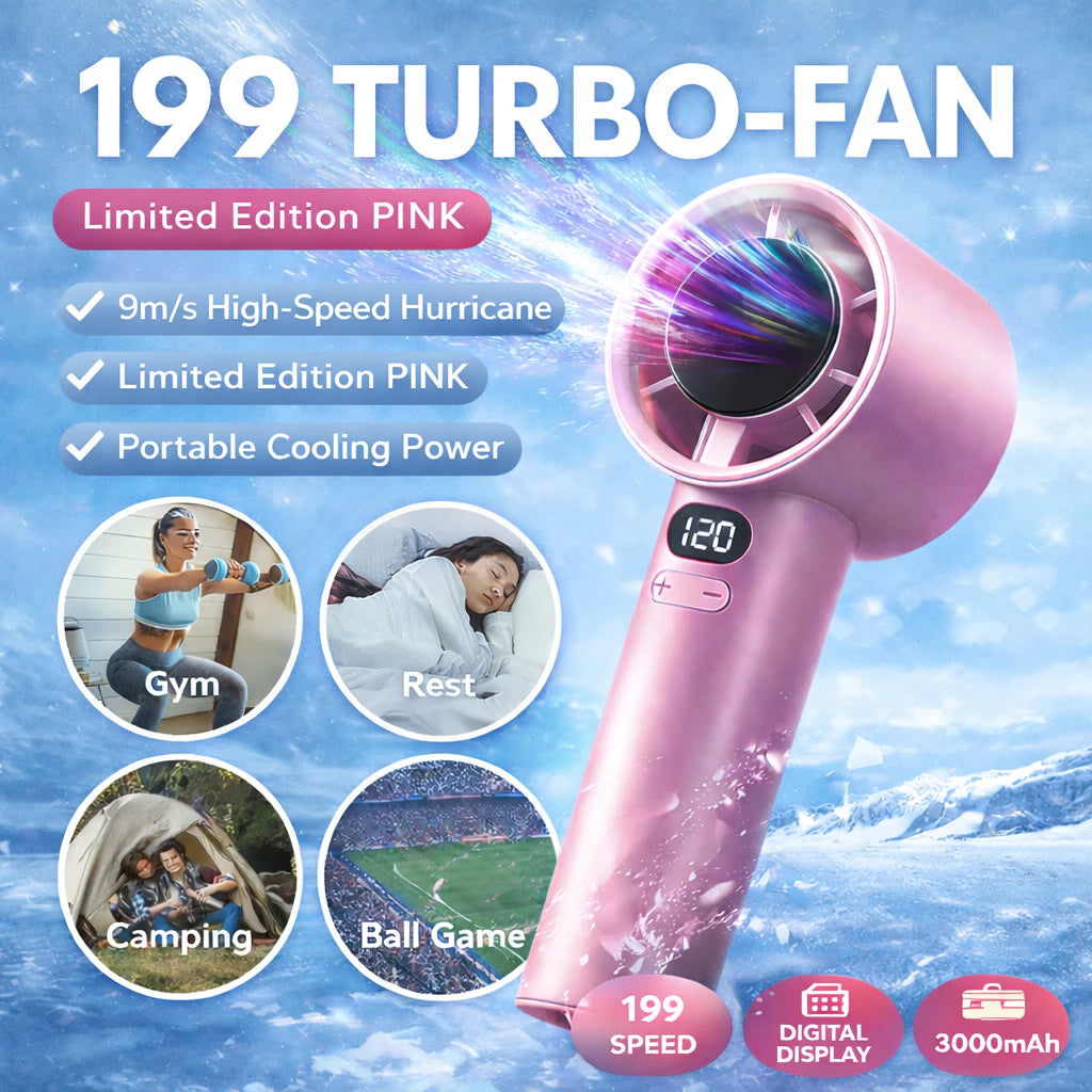 Ultra Powerful 199 Speed Handheld Fan – Fast Cooling Mini Portable Fan