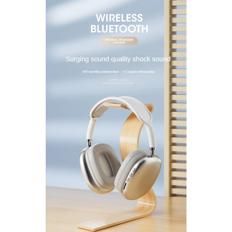 P9 Wireless Bluetooth Sports Headphones with Mic & Noise Reduction | On-Ear Stereo Headset