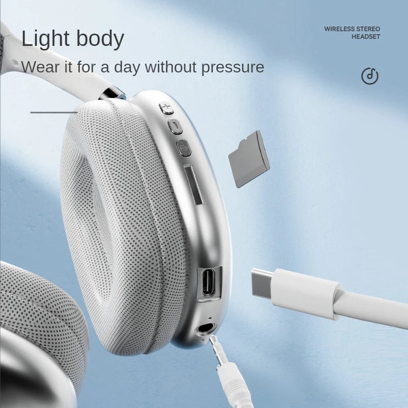 P9 Wireless Bluetooth Sports Headphones with Mic & Noise Reduction | On-Ear Stereo Headset